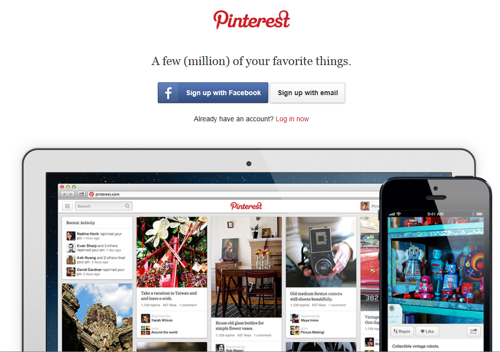 Sign Up For Pintrest