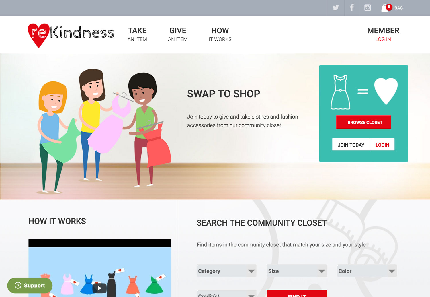 rekindness Website Design