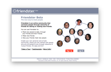 friendster 2004 web design